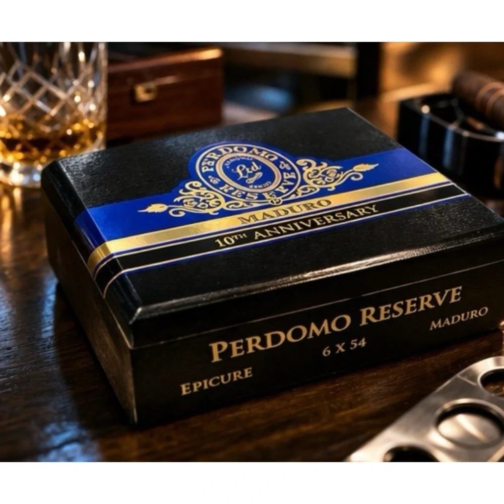 Perdomo Reserve Maduro Empty Cigar Box 10th Anniversary‎ Epicure 6x54 Wood